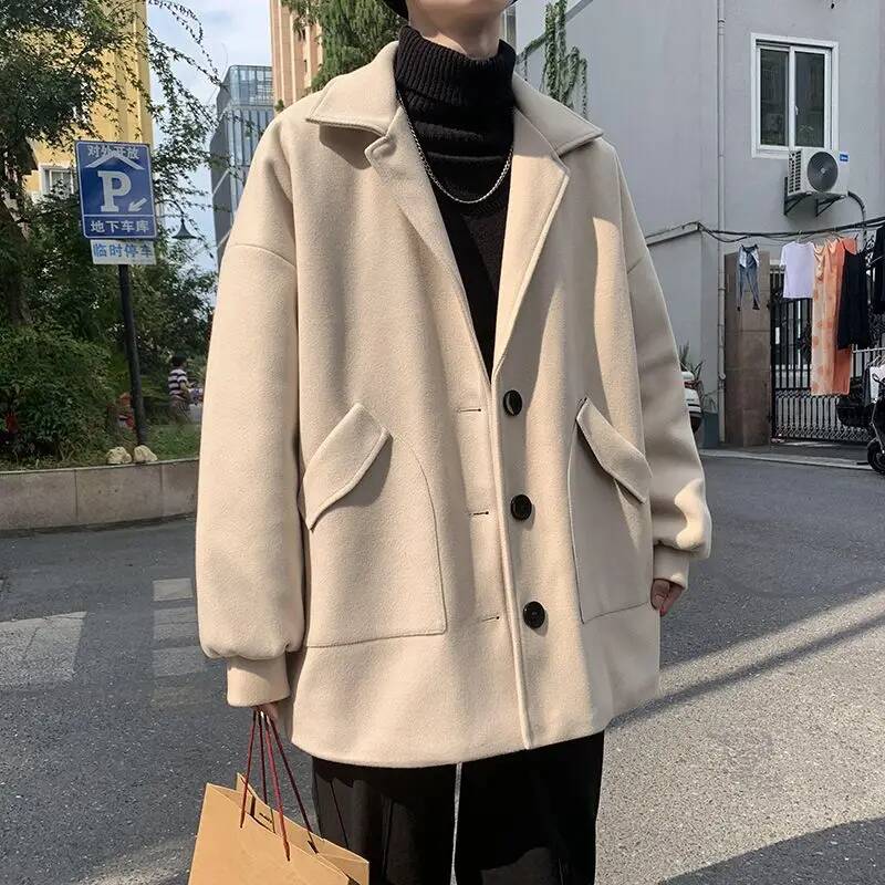Winter Clothing Taiwan - Koreaanse effen wollen jassen herfst winter