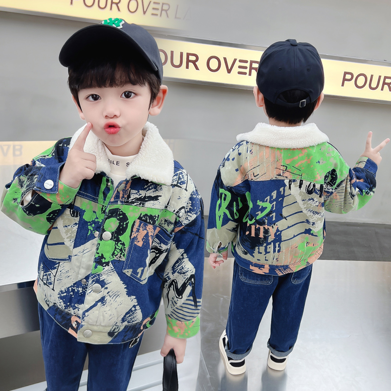 Winter Clothing Drawing - Kids Baby Warm Denim Jasje Parka