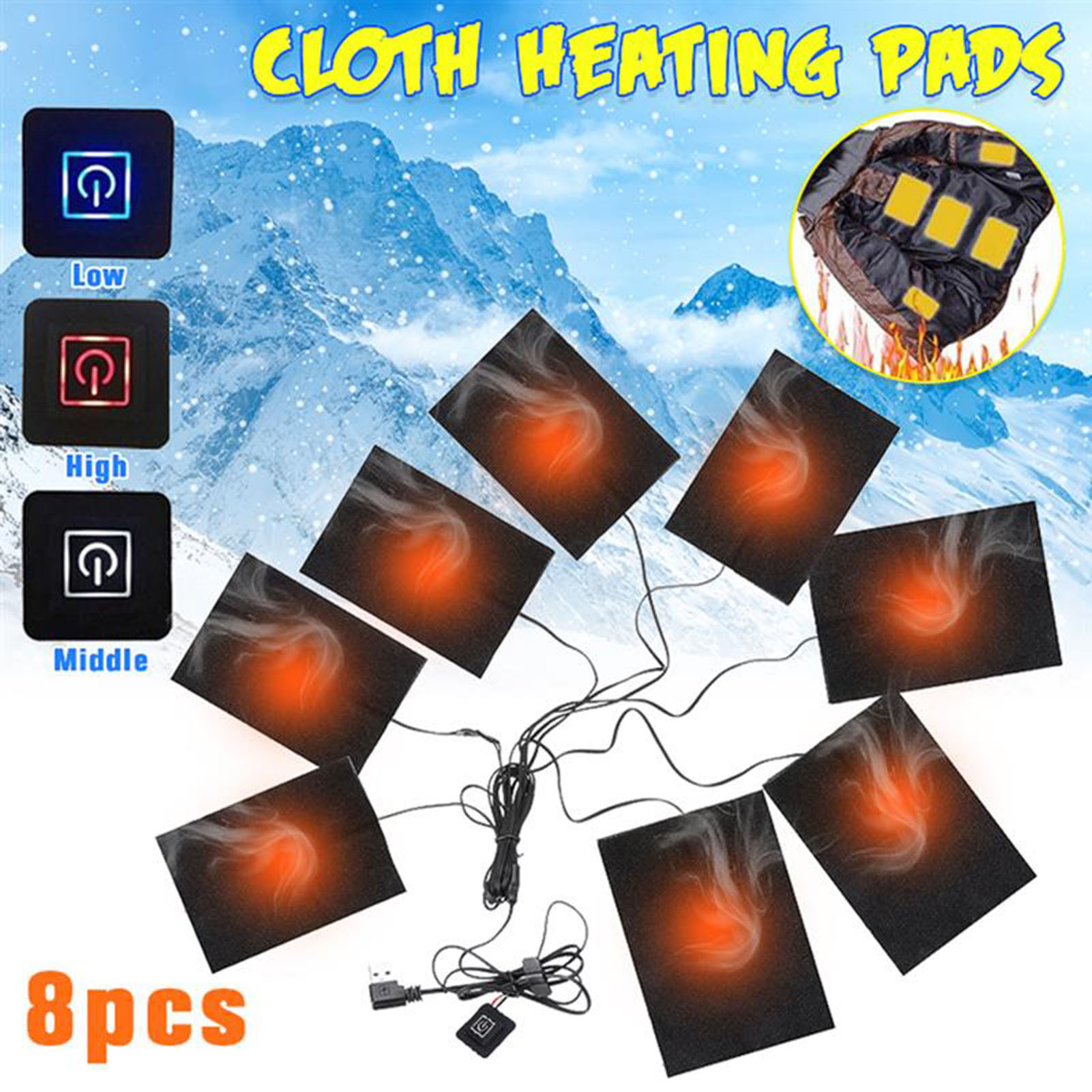 Winter Under Clothing - Elektrisch verwarmingsdekentje, USB-aangedreven verwarmingskussen voor winterkleding