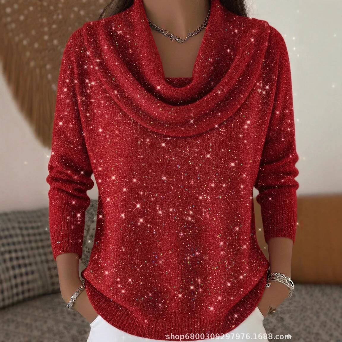 Mode-pailletten gebreide trui  - Winter Clothing Taiwan recensie en prijs